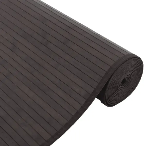 Ristkülikukujuline bambusvaip, tumepruun, libisemiskindla tagusega, 80 x 300 cm – 4
