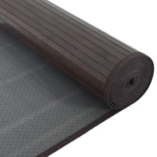 Ristkülikukujuline bambusvaip, tumepruun, libisemiskindla tagusega, 80 x 300 cm – 5