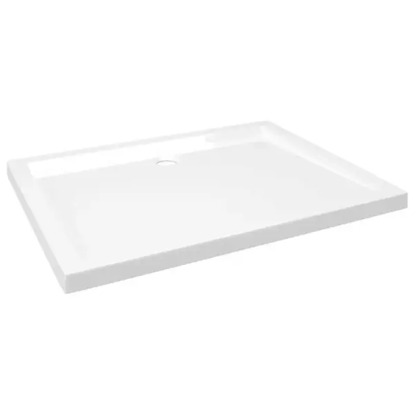 Ristkülikukujuline dušialus madala lävega, valge ABS, 80 x 100 cm – 2