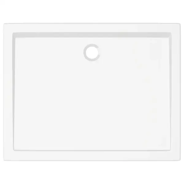 Ristkülikukujuline dušialus madala lävega, valge ABS, 80 x 100 cm – 5