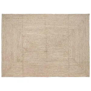 Ristkülikukujuline džuutvaip, looduslik ja valge, 200 x 290 cm