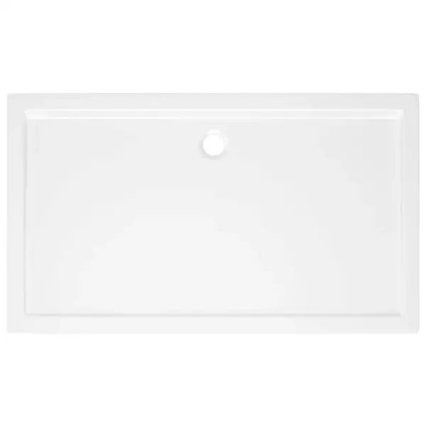 Ristkülikukujuline madala lävega dušialus, valge klaaskiuga tugevdatud ABS, 70 x 120 cm – 6