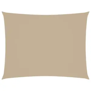 Veekindel UV-kaitsega ristkülikukujuline päikesepuri oxford-kangast, 3,5 x 5 m, beež