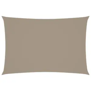 Veekindel ristkülikukujuline oxford-kangast päikesepuri, pruunikashall, 2,5 x 4,5 m