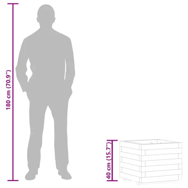Kandiline roheimmutatud männipuidust taimelava, 50 x 50 x 40 cm – 11