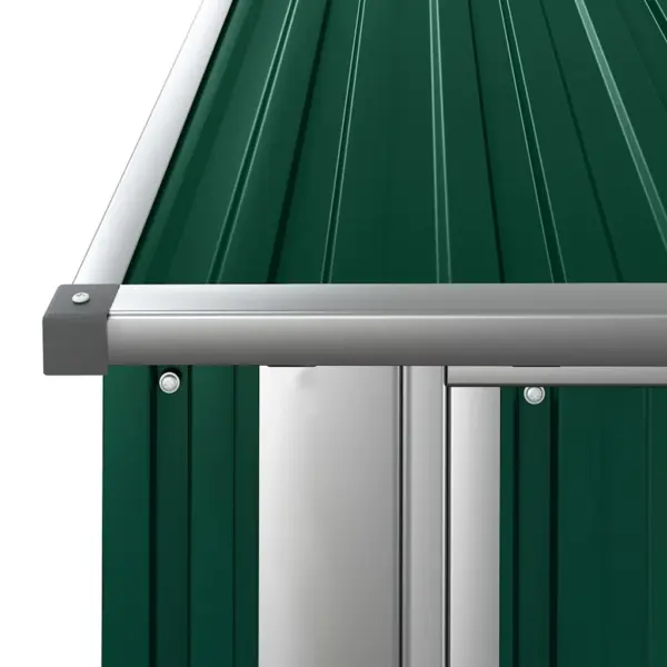 Roheline tsingitud terasest aiakuur lukustatava uksega, 180,5 x 97 x 209,5 cm – 6