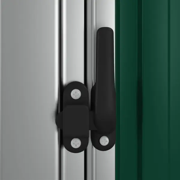 Roheline tsingitud terasest aiakuur lukustatava uksega, 180,5 x 97 x 209,5 cm – 7