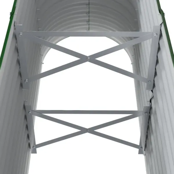 Roheline ovaalne aia taimelava galvaniseeritud terasest 114 x 40 x 68 cm – 5