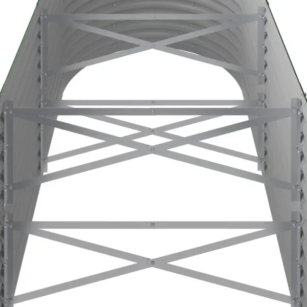 Roheline ovaalne aia taimelava, galvaniseeritud teras, 224 x 80 x 68 cm – 5