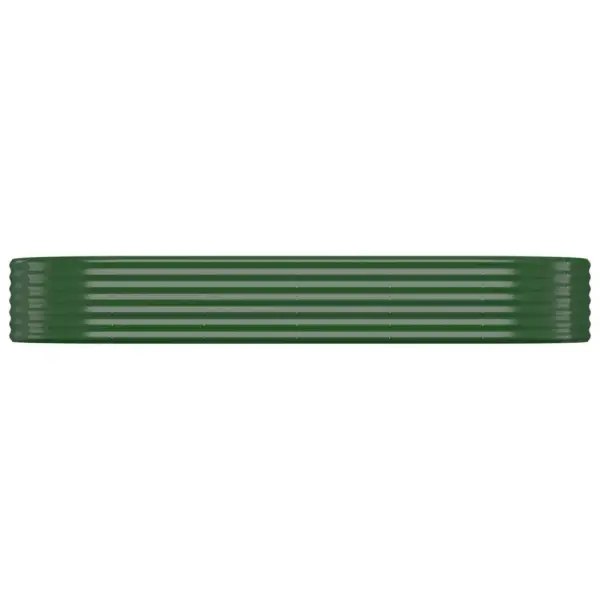 Ovaalne aia taimelava, galvaniseeritud teras, roheline, 249 x 100 x 36 cm – 3