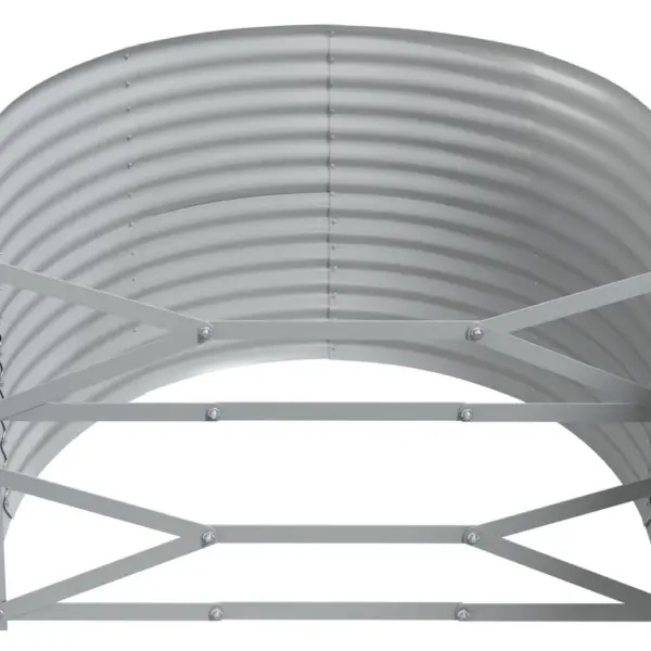 Ovaalne aia taimelava galvaniseeritud terasest, roheline, 396 x 100 x 68 cm - 5