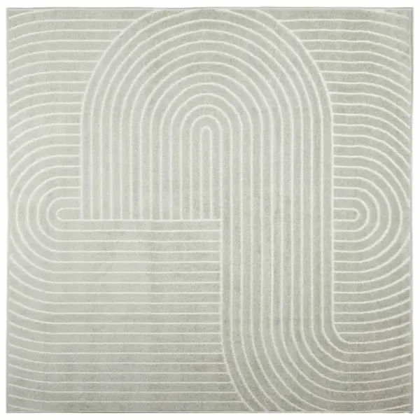 Roheline kandiline vaip Palmeras, libisemisvastane polüester, 240 x 240 cm – 2
