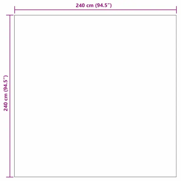 Roheline kandiline vaip Palmeras, libisemisvastane polüester, 240 x 240 cm – 8