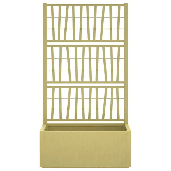 Lillekast trellisega, roheline PP, 80 x 36 x 140 cm, 80 l – 3