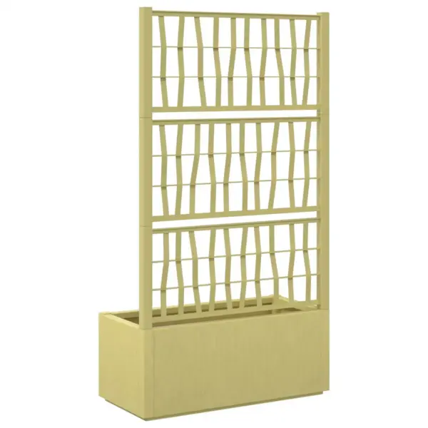 Lillekast trellisega, roheline PP, 80 x 36 x 140 cm, 80 l – 5