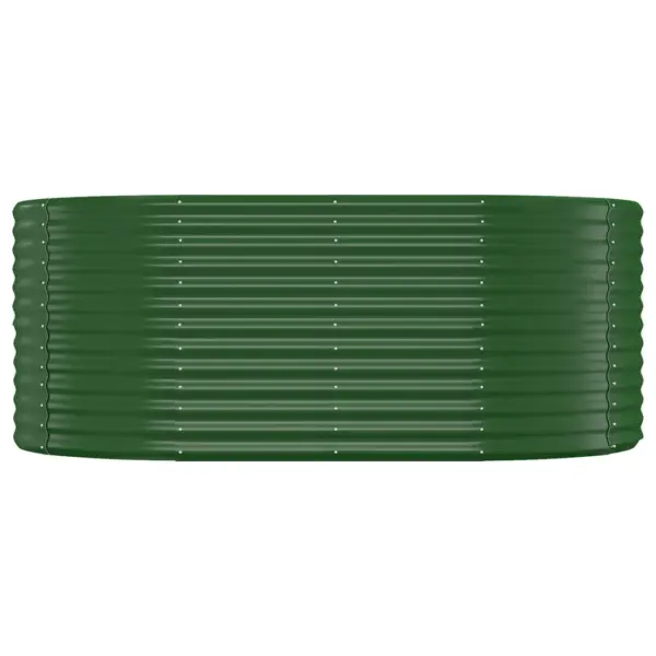 Roheline ovaalne aia taimelava, galvaniseeritud teras, 175 x 100 x 68 cm – 3