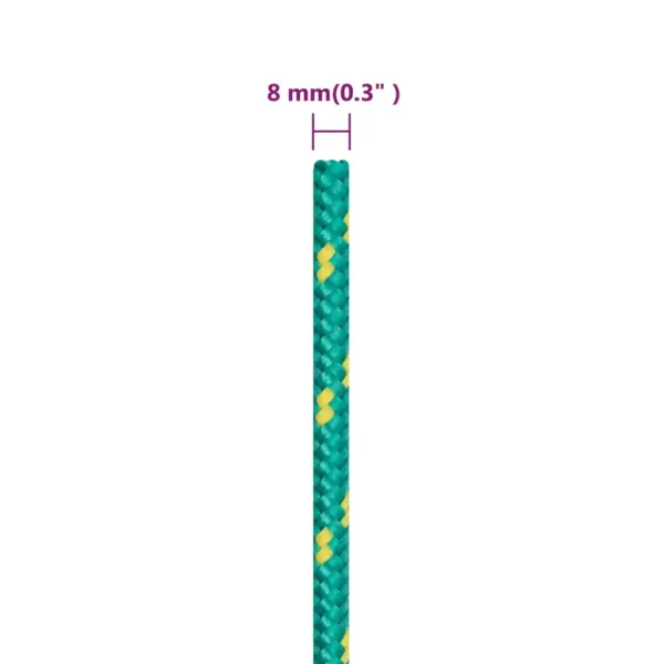 Punutud polüpropüleenist paadiköis, roheline, 8 mm, 50 m – 6