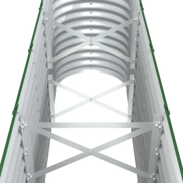 Roheline pulbervärvitud terasest aia taimelava, 332 x 40 x 68 cm – 5