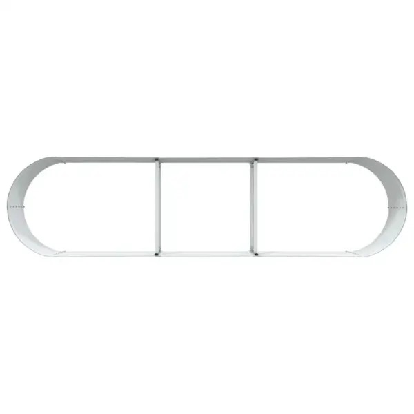 Kõrge aiapeenar terasest, roheline, 320 x 80 x 44 cm – 8