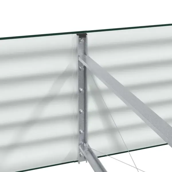 Kõrge aiapeenar terasest, roheline, 320 x 80 x 44 cm – 9