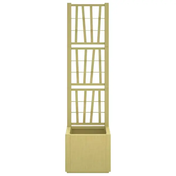Trellisega lillekast, roheline PP-plast, 36 x 36 x 140 cm, 38 L - 3
