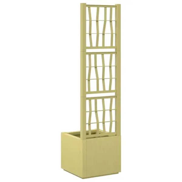 Trellisega lillekast, roheline PP-plast, 36 x 36 x 140 cm, 38 L - 5