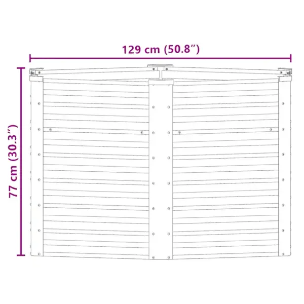 Kuusnurkne taimelava avatud põhjaga, tsingitud teras, roheline, 129 x 129 x 77 cm – 11
