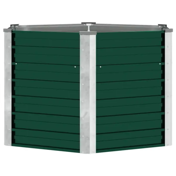 Kuusnurkne taimelava avatud põhjaga, tsingitud teras, roheline, 129 x 129 x 77 cm – 5