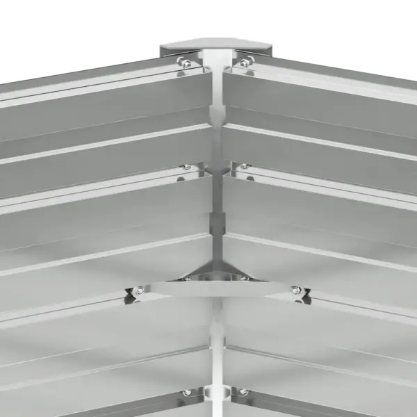 Kuusnurkne taimelava avatud põhjaga, tsingitud teras, roheline, 129 x 129 x 77 cm – 10