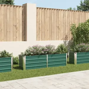 Roheline tsingitud terasest taimelava avatud põhjaga, 160 x 40 x 45 cm