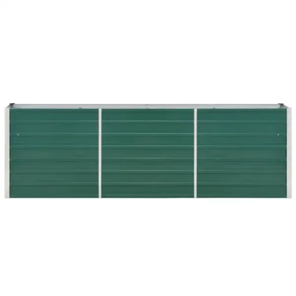 Roheline tsingitud terasest taimelava, 240 x 40 x 77 cm, avatud põhjaosaga – 4