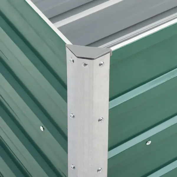 Roheline tsingitud terasest taimelava, 240 x 40 x 77 cm, avatud põhjaosaga – 6