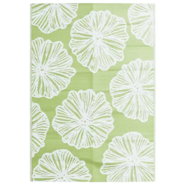 Roheline ümberpööratav õuevaip ARAKIL, jacquard-mustriga, 140 x 200 cm – 2