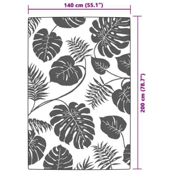 Õuevaip ARAKIL, ümberpööratav, UV-kindel, roheline polüpropüleen, 140 x 200 cm – 6