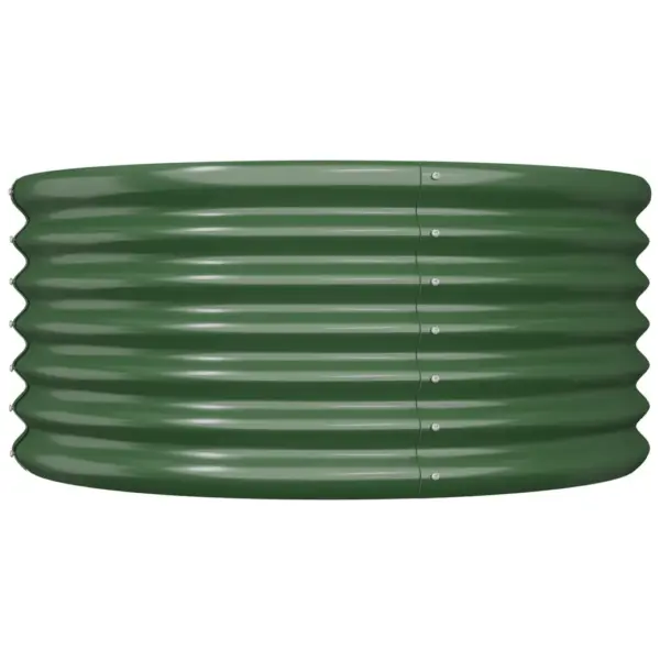 Ümmargune aia taimekast galvaniseeritud terasest, roheline, 80 x 36 cm – 3