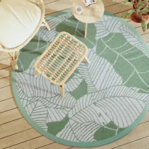 Ümmargune välisvaip ARAKIL, roheline, Ø 160 cm, polüpropüleen