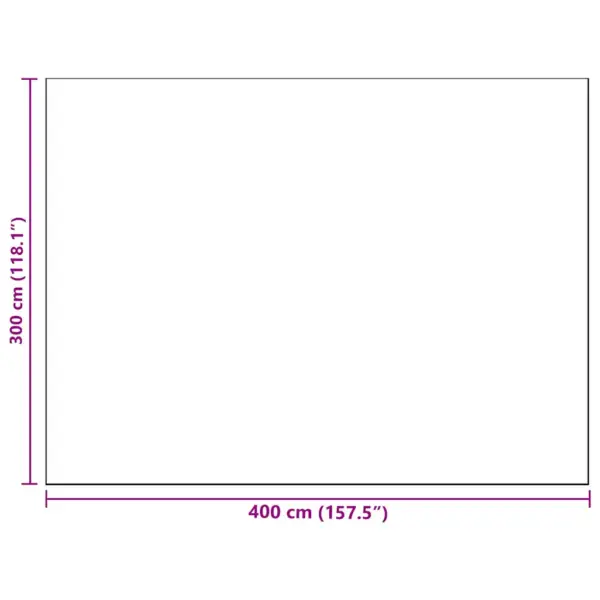 Roheline-valge õuevaip Arakil, 400 x 300 cm, tekstuurse pinnaga – 7