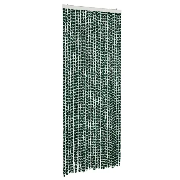 Šenillist putukakardin uksele, roheline ja valge, 100 x 230 cm - 2