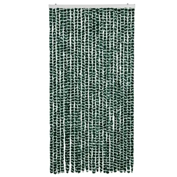 Šenillist putukakardin uksele, roheline ja valge, 100 x 230 cm - 3