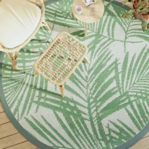 Roheline ümmargune välisvaip ARAKIL, Ø 200 cm, polüpropüleen