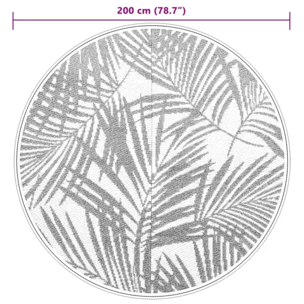 Roheline ümmargune välisvaip ARAKIL, Ø 200 cm, polüpropüleen – 6