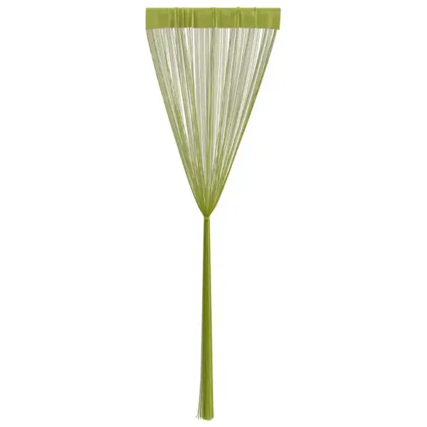 Rohelised nöörkardinad uksele ja aknale, 2 tk, 100 x 250 cm, polüesterkangas – 5