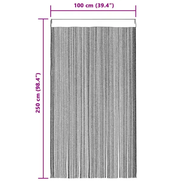 Rohelised nöörkardinad uksele ja aknale, 2 tk, 100 x 250 cm, polüesterkangas – 10