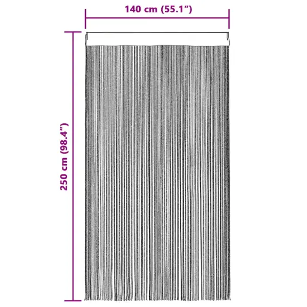 Rohelised nöörkardinad ukse- ja aknakatteks, 2 tk, 140 x 250 cm – 10