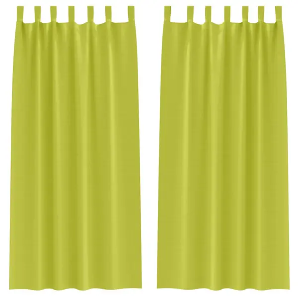Pimendavad kardinad 2 tk, roheline polüester, 245 x 140 cm, 80–90% valguse blokeerimine – 2