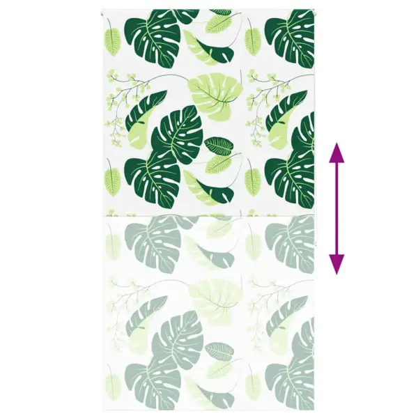 Veekindel duširuloo roheliste lehtede mustriga, PEVA, 130 x 240 cm – 5