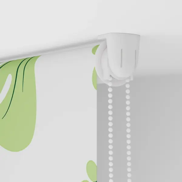 Veekindel duširuloo roheliste lehtede mustriga, PEVA, 130 x 240 cm – 10