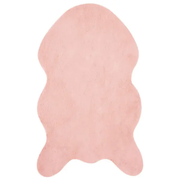 Libisemiskindel kunstküüliku karva vaip Olite, roosa, 50 x 80 cm – 2