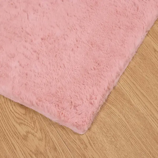 Libisemiskindel kunstküülikukarva vaip Olite, roosa, 80 x 250 cm – 7