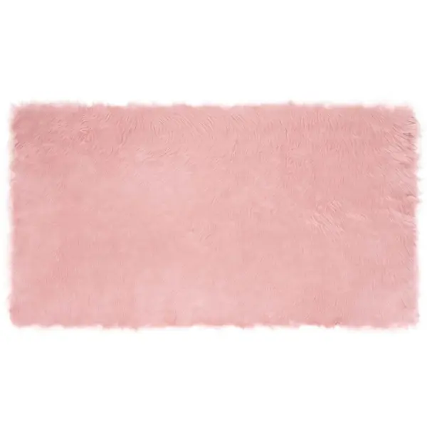 Kunstlambanaha vaip Tafalla, roosa, kõrge karvaga, polüester, 60 x 110 cm – 2